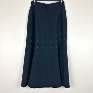 SK & Company Lightning Bolt Skirt Size 10 Black Vintage High Waist Mermaid